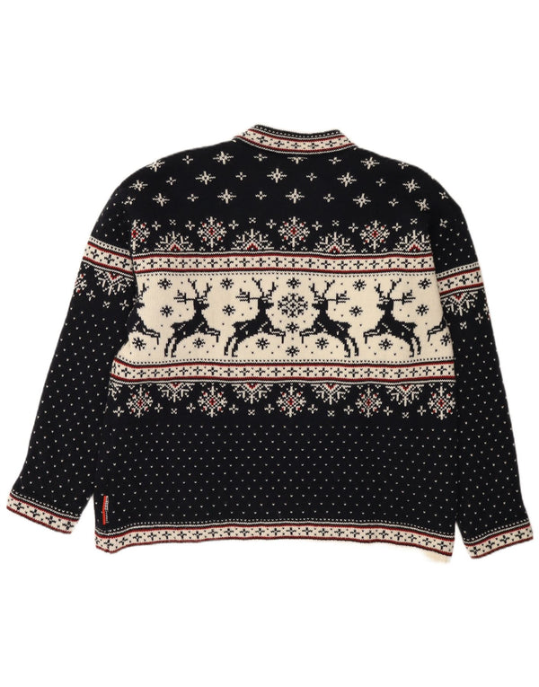 Suéter masculino F.LLI Campagnolo com gola tartaruga 2XL azul marinho natal