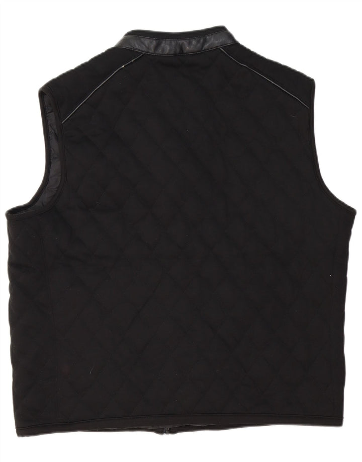 Colete acolchoado masculino Zara UK 42 XL preto poliéster