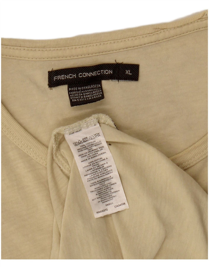 Camiseta masculina French Connection Top XL algodão bege