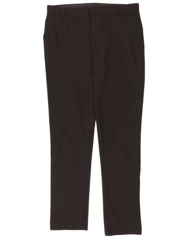 Marks & Spencer Boys Slim Chino Trousers 15-16 Years XL W34 L33 Black