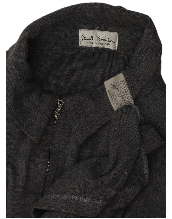 Camisa polo masculina Paul Smith com zíper e gola 2XL poliéster cinza