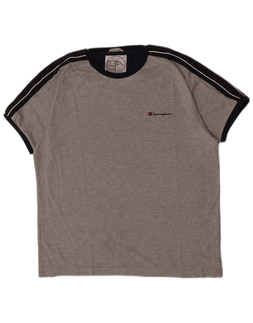 Camiseta masculina Champion grande algodão cinza