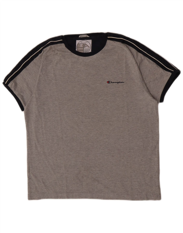 Camiseta masculina Champion grande algodão cinza