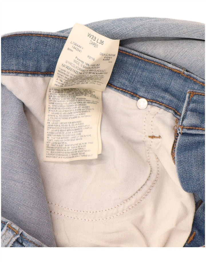 Lee Mens Daren Slim Jeans W33 L36 Azul Algodão