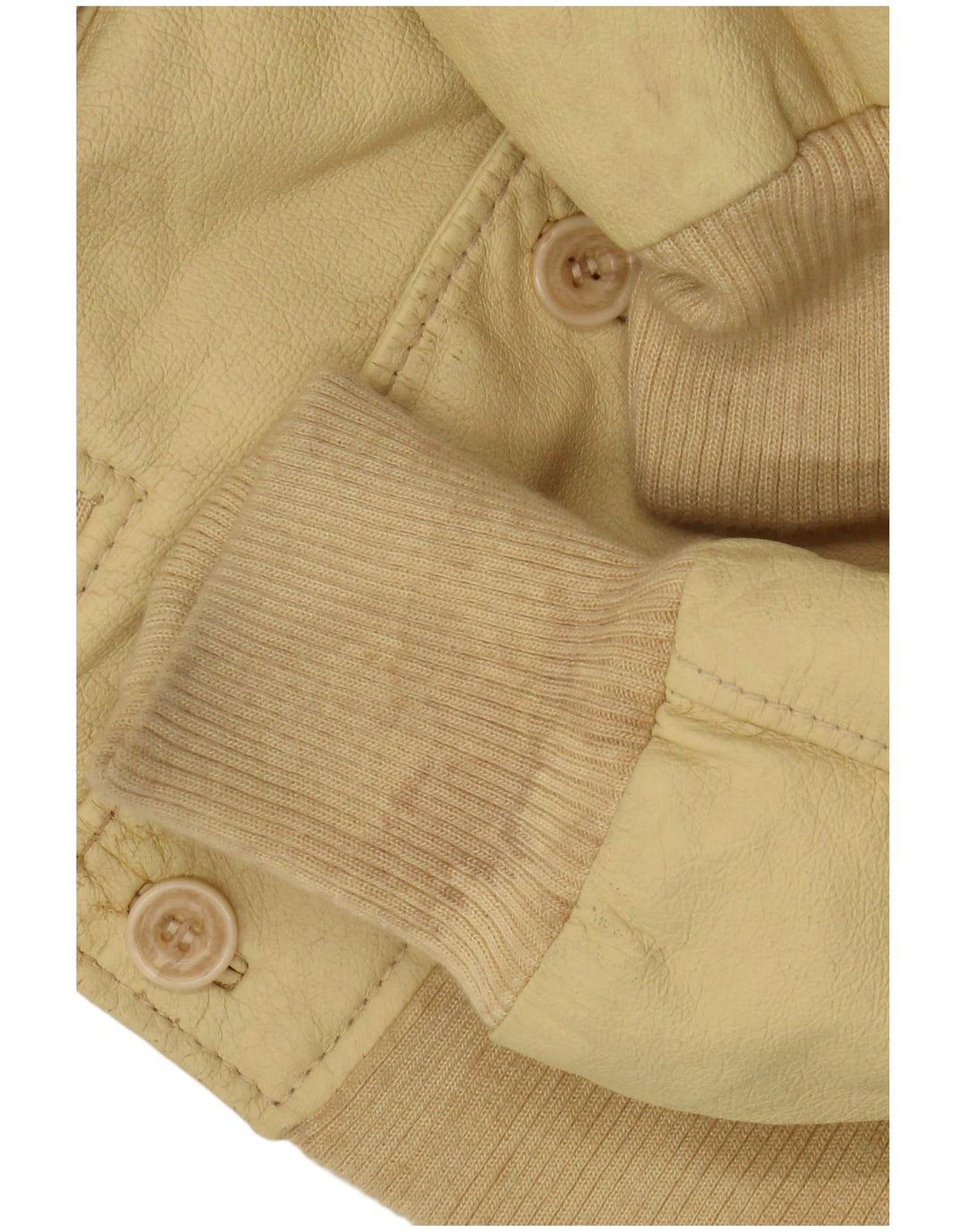 Jaqueta de couro masculina vintage IT 50 grande couro amarelo