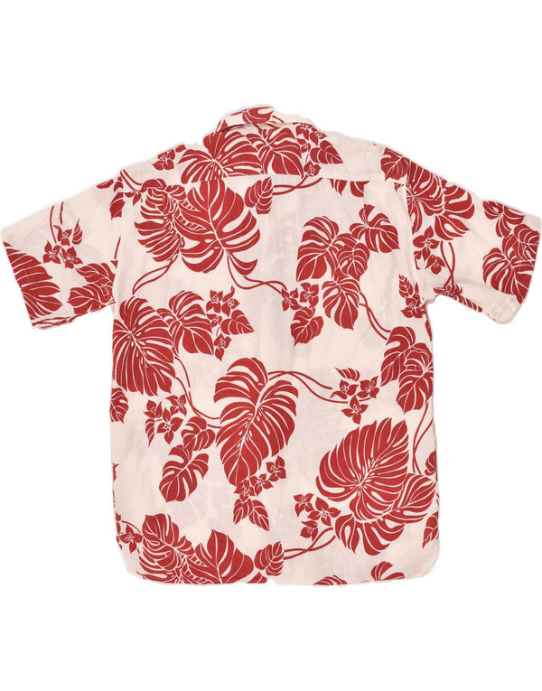 Camisa masculina de manga curta NEW ENGLAND XL vermelha floral