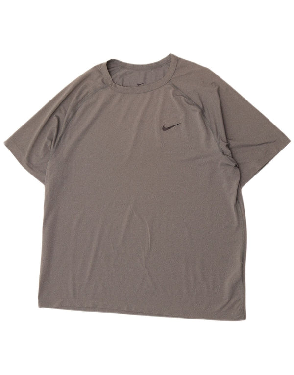 Camiseta Nike Masculina Dri Fit Top Grande Cinza Poliéster