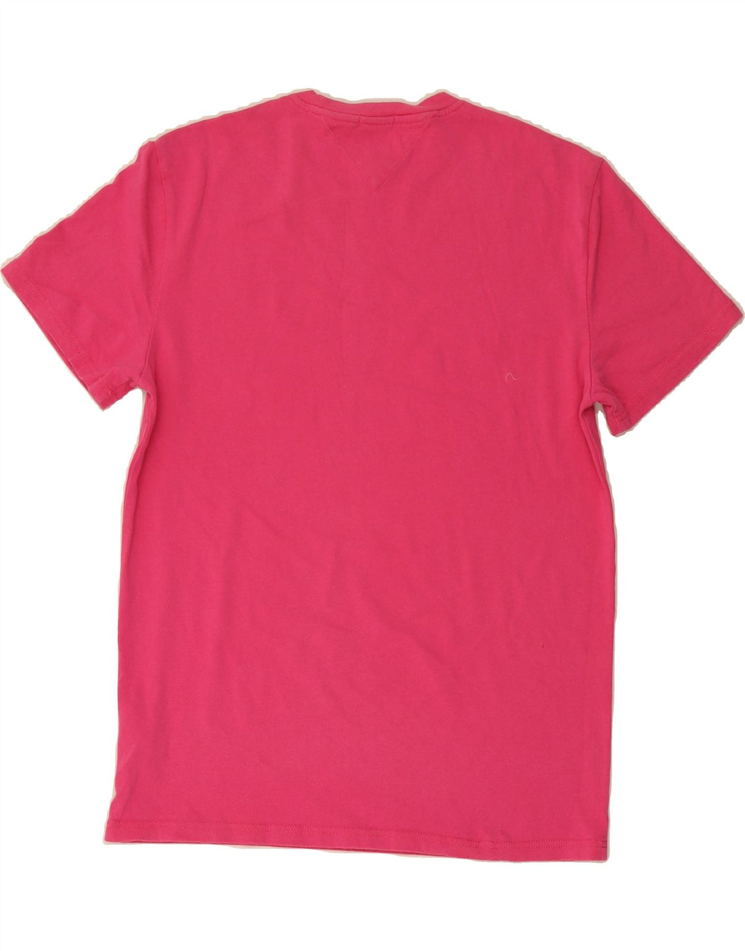 TOMMY HILFIGER Mens Regular Fit Graphic T-Shirt Top Large Pink Cotton Vintage Tommy Hilfiger and Second-Hand Tommy Hilfiger from Messina Hembry 
