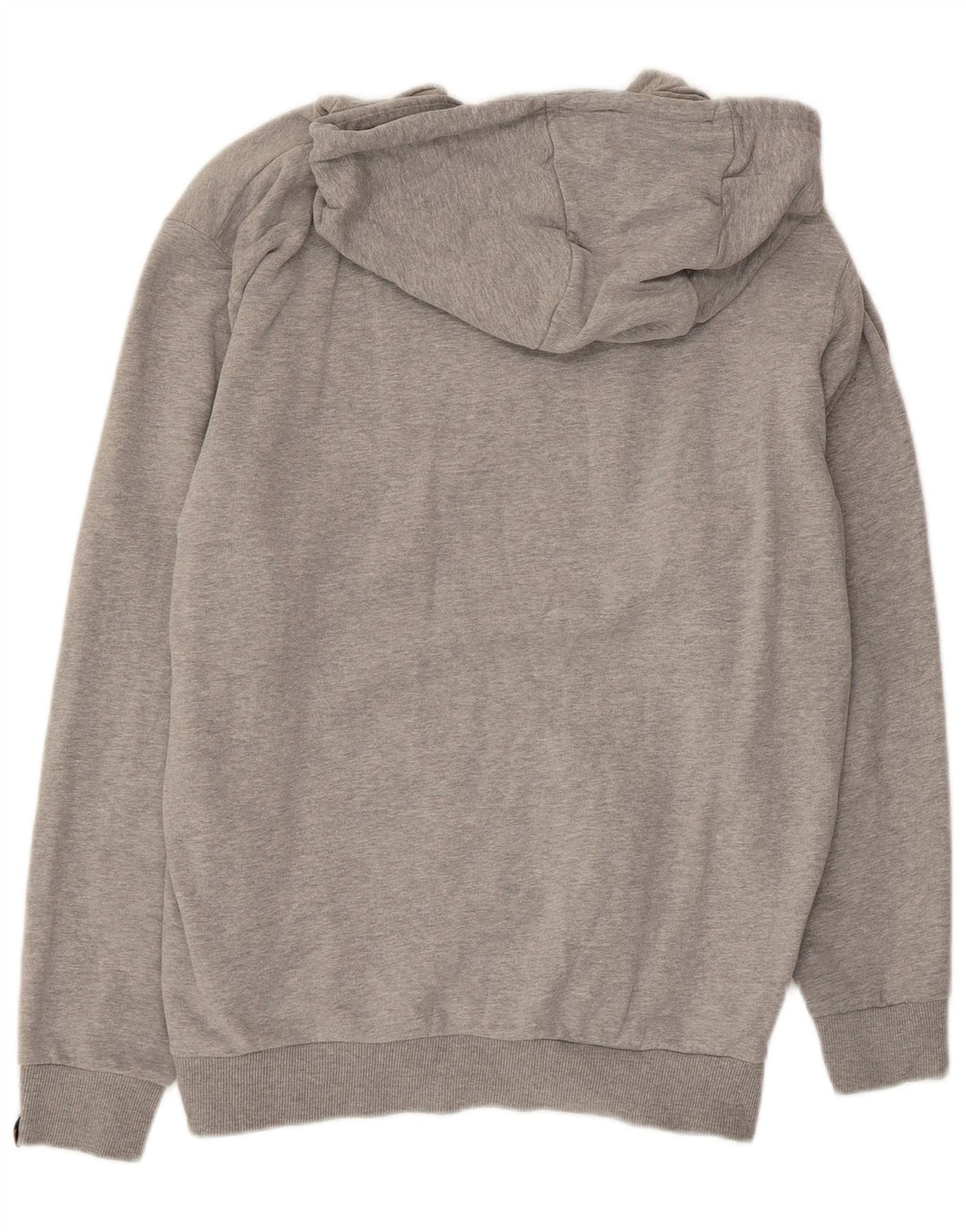ELLESSE Suéter masculino com capuz gráfico cinza médio algodão colorblock