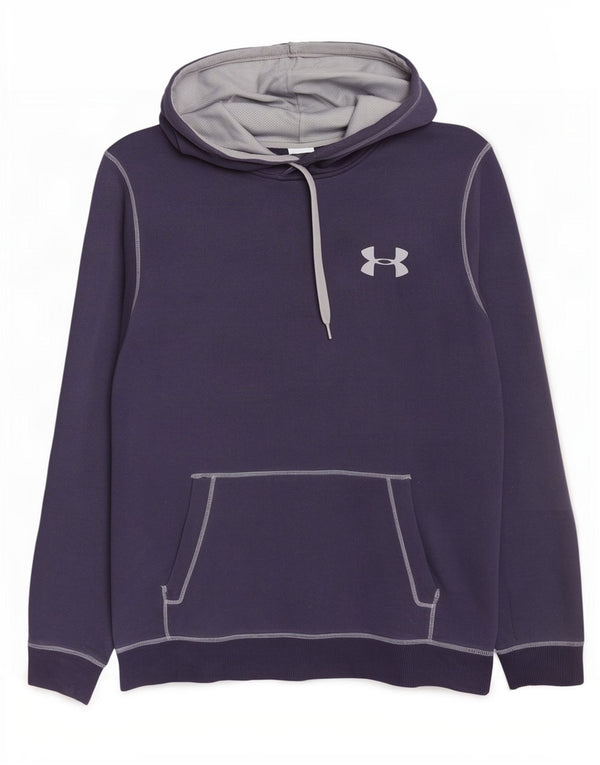 Suéter masculino com capuz Under Armour grande algodão azul marinho