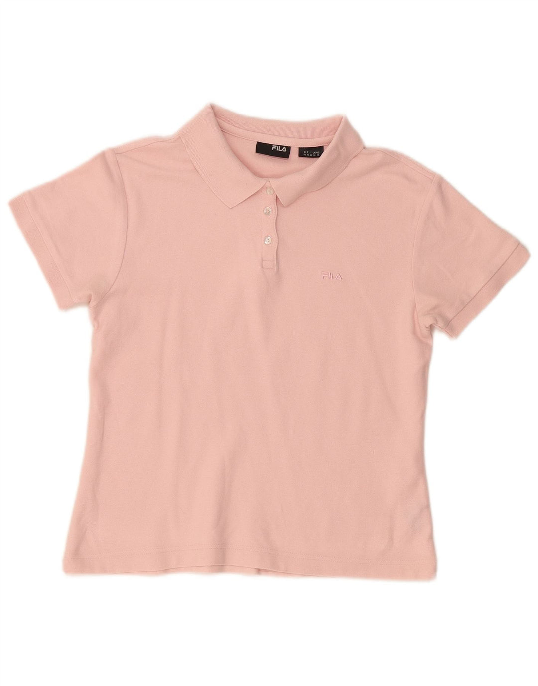 Camisa polo feminina Fila UK 16 grande algodão rosa