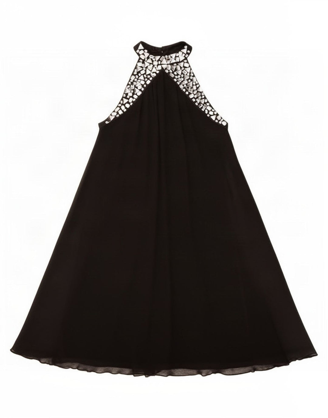 Vestido frente única feminino Lipsy UK 8 pequeno poliéster preto