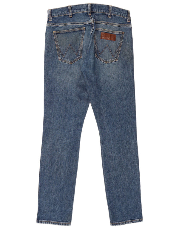 Wrangler Mens Larston Tapered Jeans Slim W30 L32 Azul Algodão