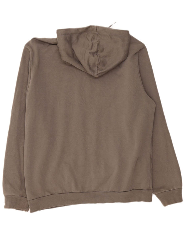 PUMA Mens Graphic Hoodie Jumper Grande Algodão Cinza