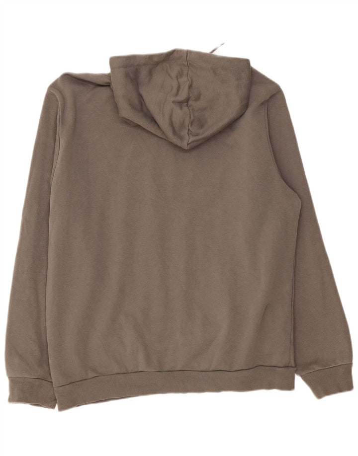 PUMA Mens Graphic Hoodie Jumper Grande Algodão Cinza