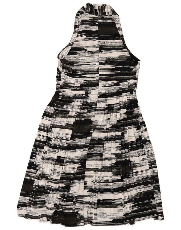 Vestido Calvin Klein Feminino A-Line UK 10 Pequeno Listrado Preto Moderno