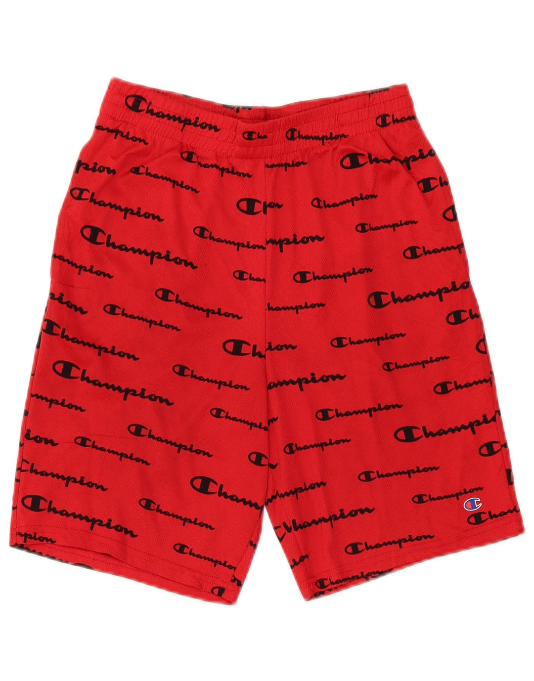 Shorts esportivos gráficos Champion Boys 15-16 anos poliéster vermelho