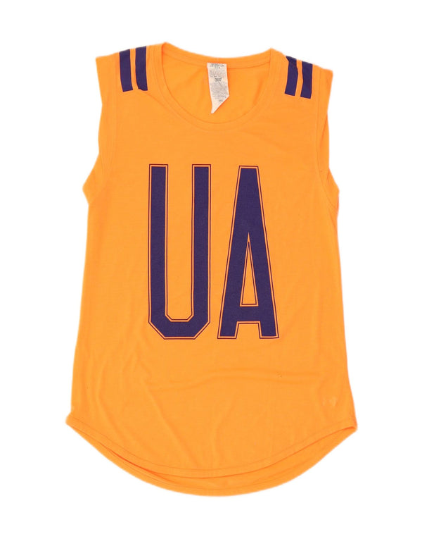 Colete gráfico feminino UNDER ARMOUR Heat Gear UK 12 médio laranja