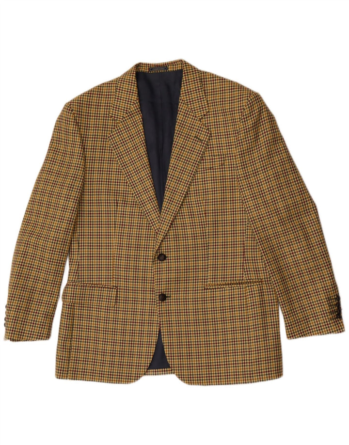 Jaqueta Blazer Masculina Caracciolo com 2 Botões IT 52 XL Marrom Houndstooth