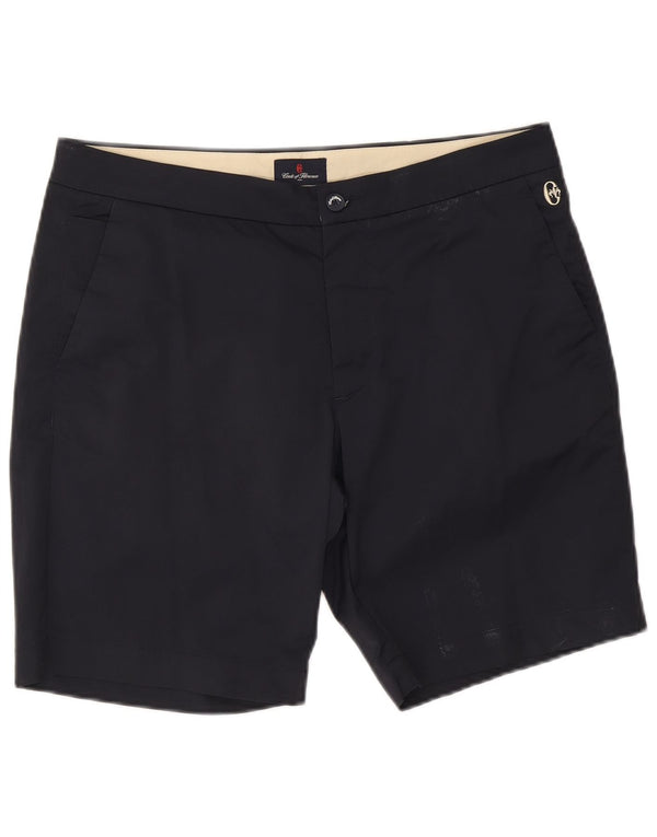 Conte of Florence Mens Chino Shorts IT 52 XL W38 Azul Marinho Clássico