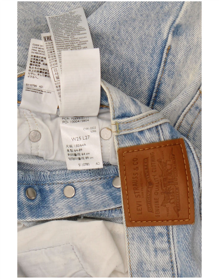 Jeans soltos femininos Levi's W25 L27 algodão azul