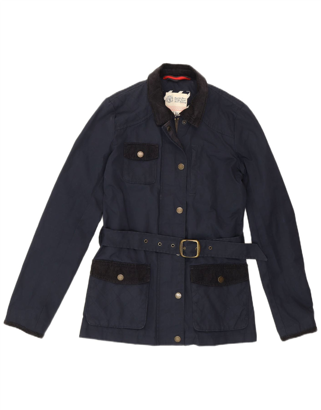 Jaqueta utilitária feminina FAT FACE UK 8 poliéster azul marinho pequeno