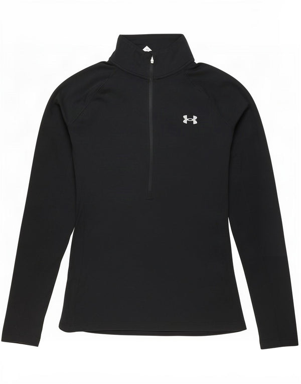 Under Armour Womens Heat Gear Graphic Pullover Treino Top Reino Unido 6 XS Preto