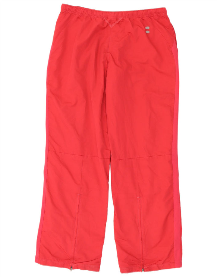 Calça esportiva Nike feminina à prova de vento UK 12 poliéster vermelho médio