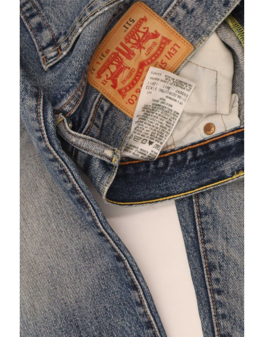 Calça Jeans Levis 511 Slim Masculina W31 L32 Azul Algodão