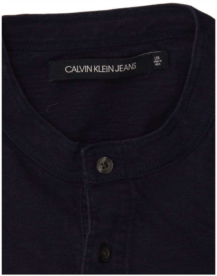 Camiseta masculina Calvin Klein Jeans grande azul marinho