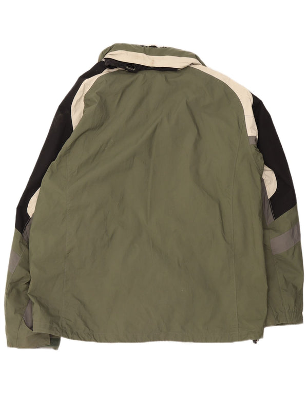 Jaqueta corta-vento masculina Columbia Omni-Shield Reino Unido 42 XL cáqui colorblock