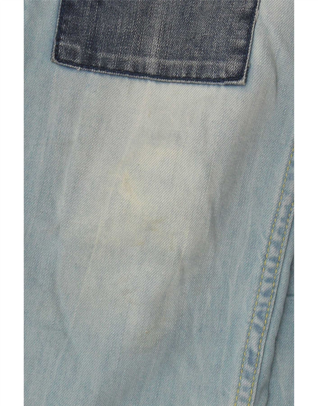 Desigual Womens Slim Jeans W30 L28 Blue Patchwork Cotton