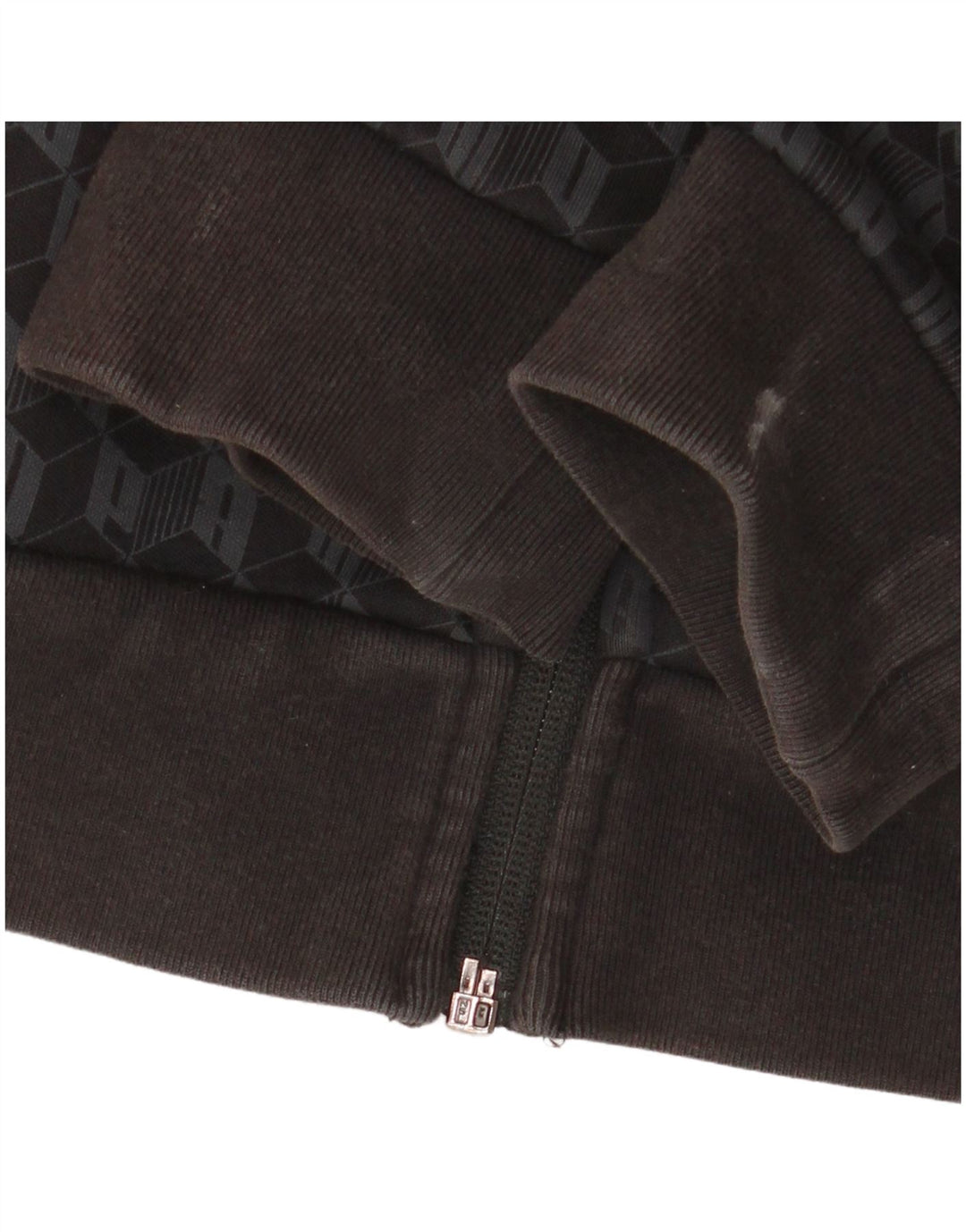 Jaqueta masculina Puma Graphic Tracksuit Top grande algodão geométrico preto