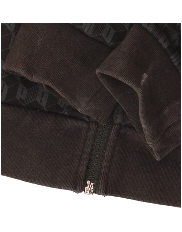 Jaqueta masculina Puma Graphic Tracksuit Top grande algodão geométrico preto