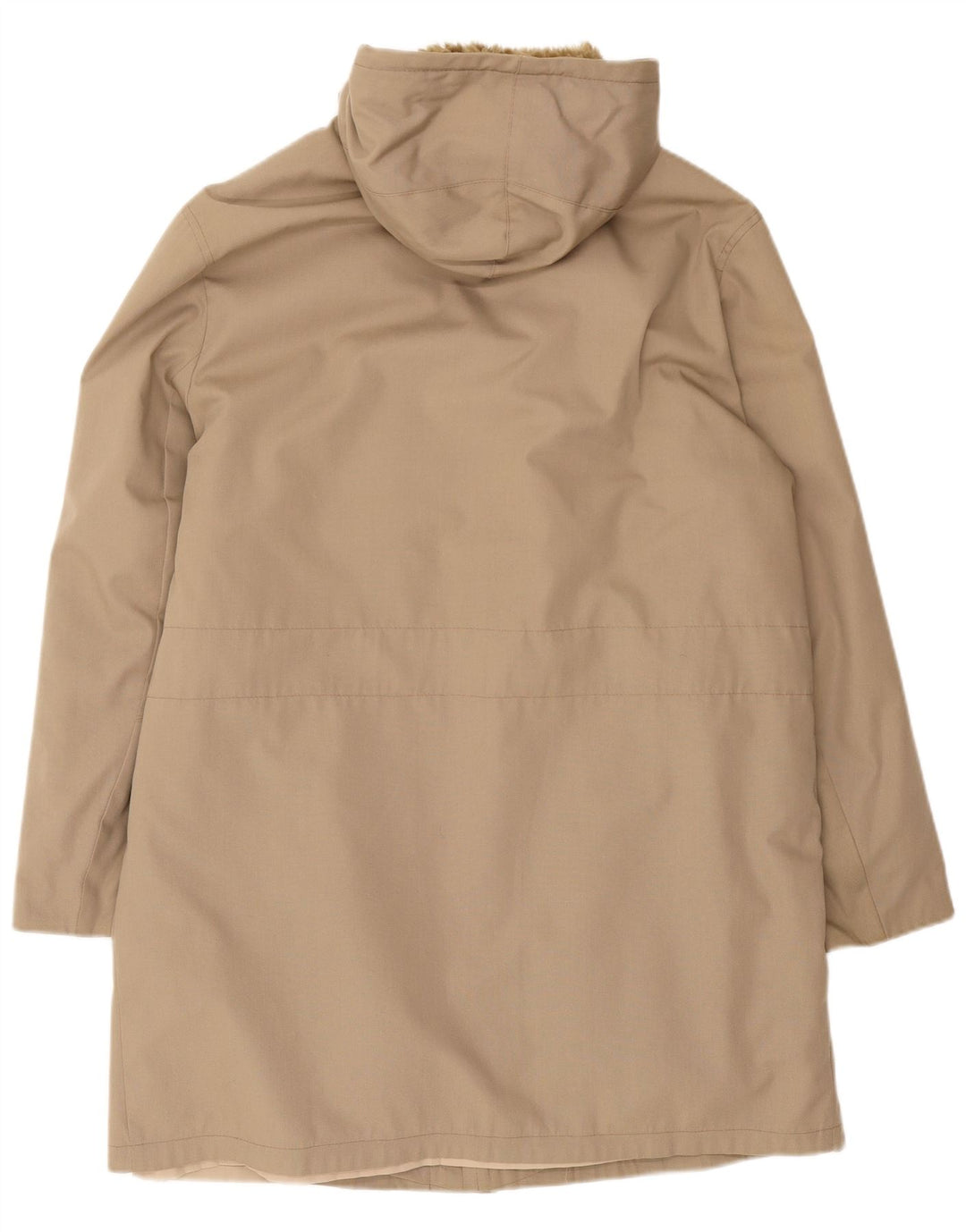 Jaqueta Parka masculina vintage com capuz UK 40 grande bege