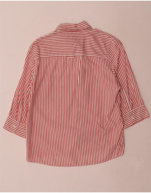 Camisa feminina Marina Yachting UK 14 grande listrada vermelha