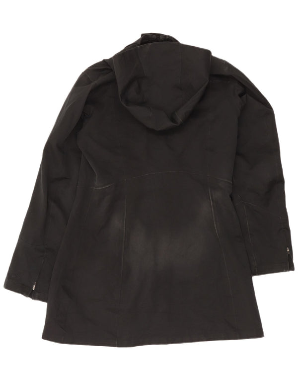 Casaco corta-vento feminino com capuz Patagonia UK 14 poliéster preto médio