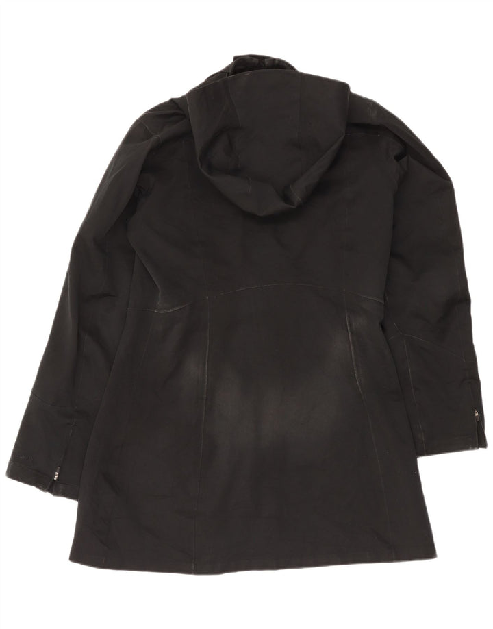 Casaco corta-vento feminino com capuz Patagonia UK 14 poliéster preto médio