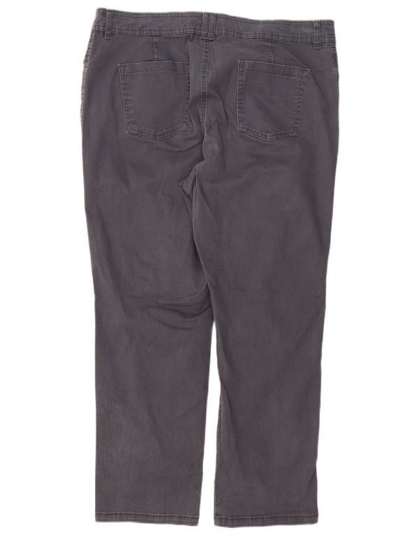 LEE Womens Straight Classic Fit Casual Trousers US 16 2XL W38 L28 Grey
