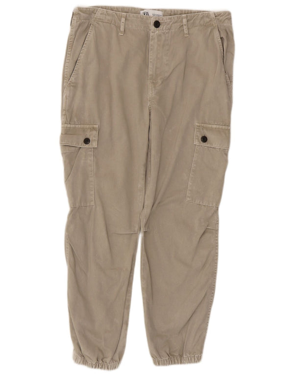 Calça jogger feminina Zara EU 38 pequena W28 L26 bege