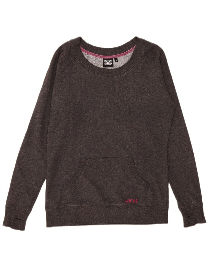 Animal feminino moletom jumper UK 10 pequeno cinza manchado