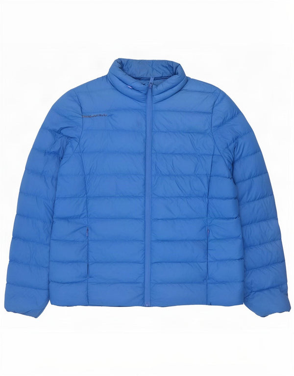 Jaqueta acolchoada feminina Marks & Spencer UK 14 grande azul poliamida