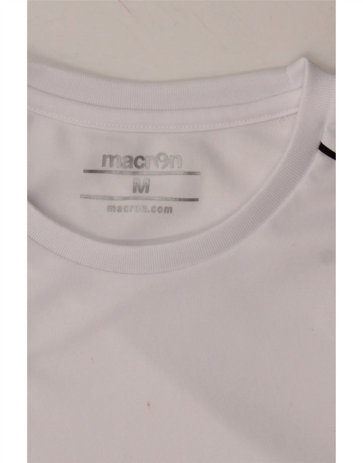 MACRON Mens Top Long Sleeve Medium White Polyester Vintage Macron and Second-Hand Macron from Messina Hembry 