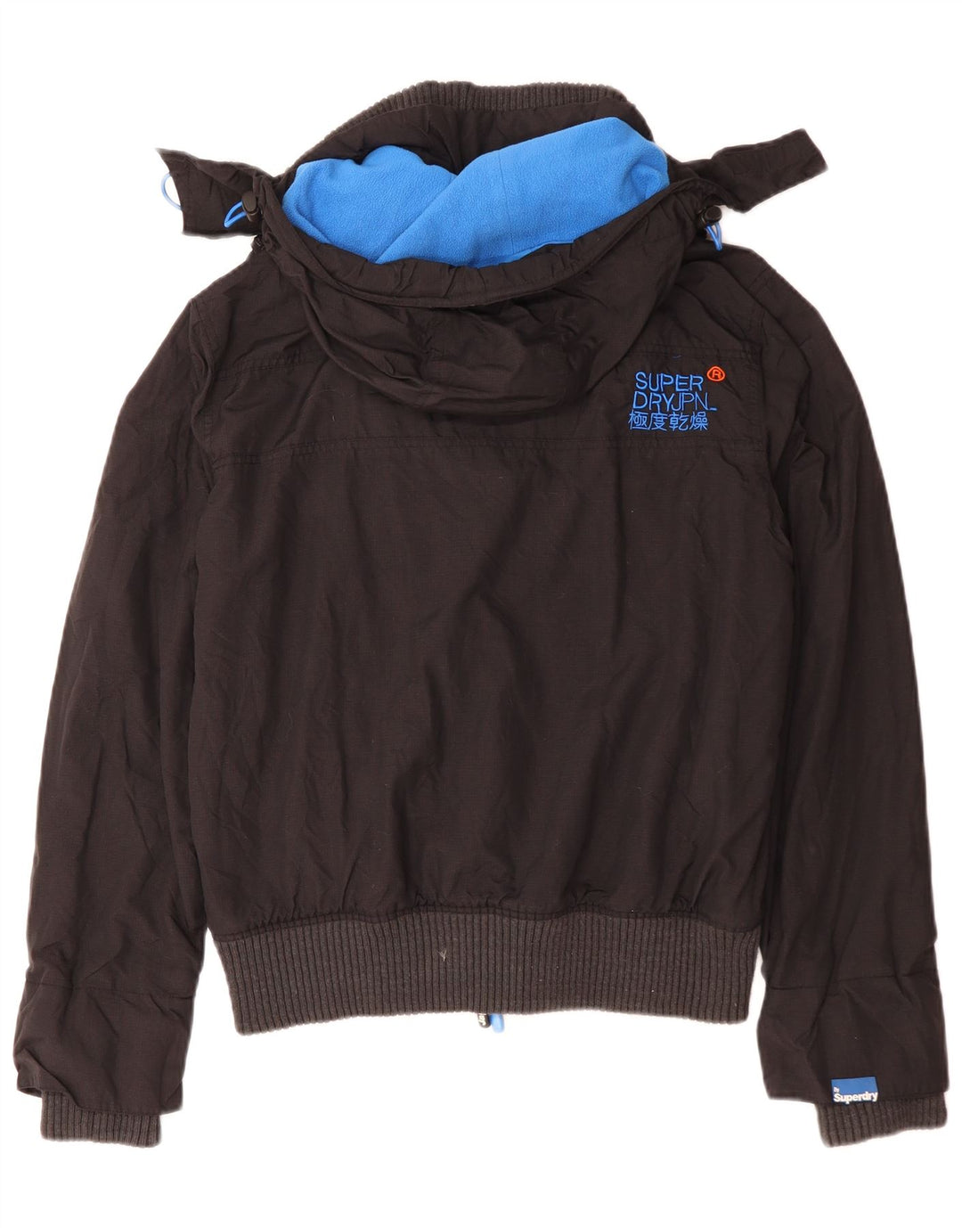 Jaqueta corta-vento masculina Superdry Windbomber com capuz Reino Unido 40 grande preto