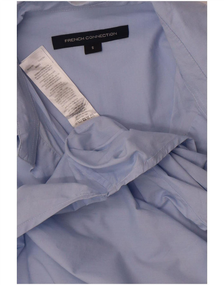 Camisa pulôver feminina manga 3/4 French Connection Reino Unido 10 azul pequeno