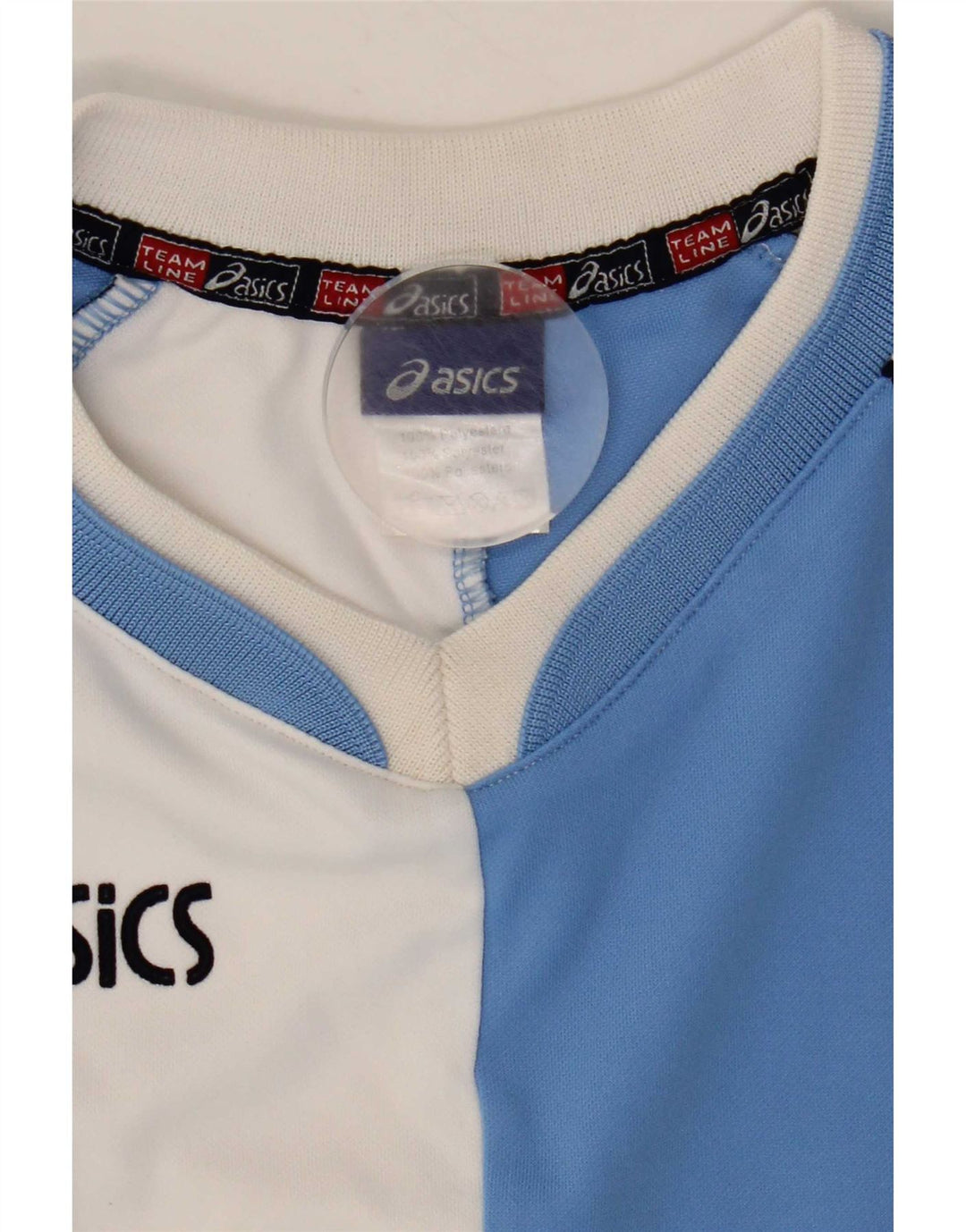 Camiseta Asics Masculina Graphic Top Médio Azul Colourblock Poliéster