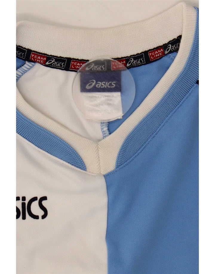 Camiseta Asics Masculina Graphic Top Médio Azul Colourblock Poliéster