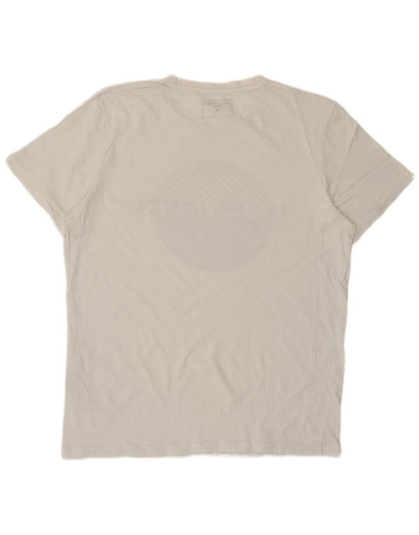 Camiseta gráfica masculina Jack & Jones grande algodão branco