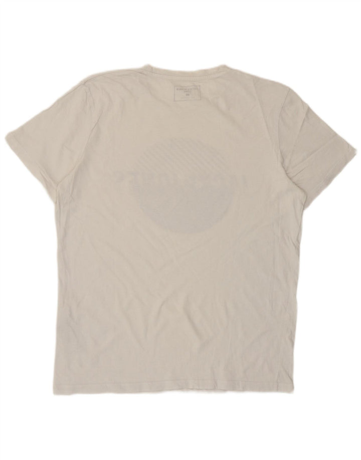 Camiseta gráfica masculina Jack & Jones grande algodão branco