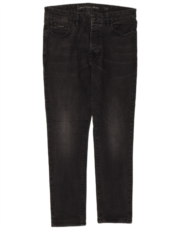 Calça jeans masculina Calvin Klein Tapered W33 L29 algodão cinza